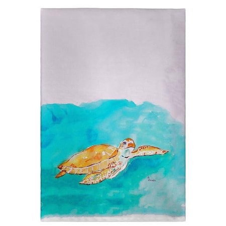 Betsy Drake Betsy Drake GT156 Brown Sea Turtle Guest Towel - 20 x 20 in. GT156